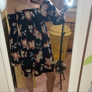 billabong flower off the shoulder dress